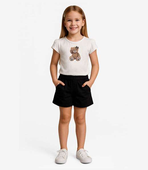 Image_Conjunto Blusa Com Shorts Infantil Trick Nick Branco