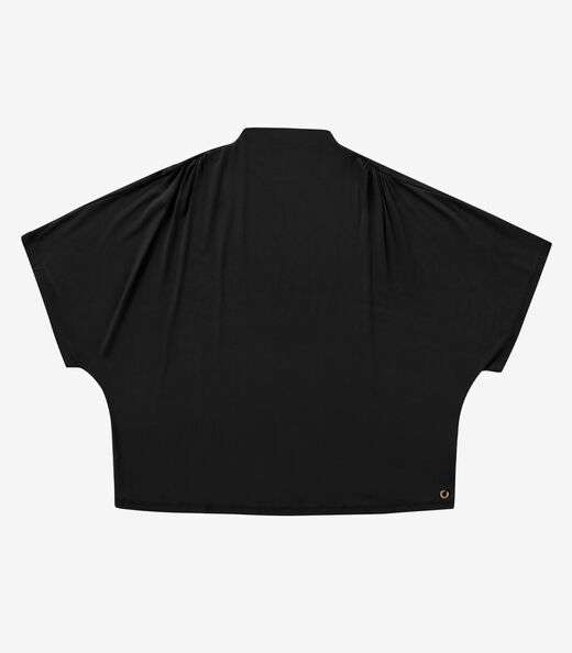 Blusa Feminina Manga Curta Secret Glam Preto