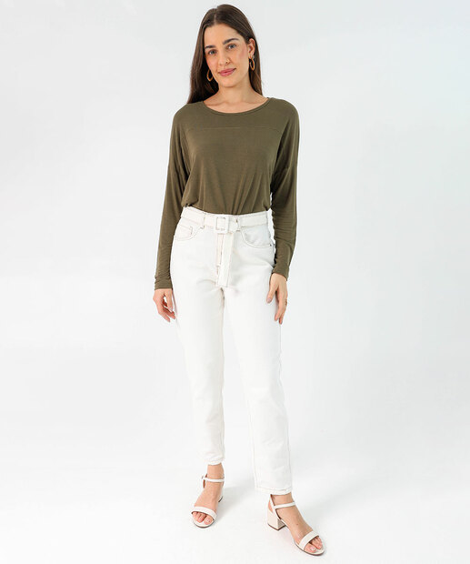 Blusa Feminina Manga Longa Marisa Verde