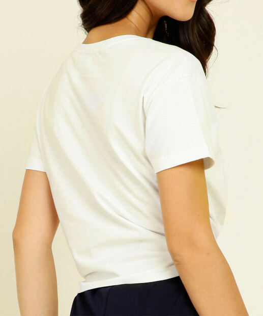 Blusa Feminina Nó Manga Curta Marisa
