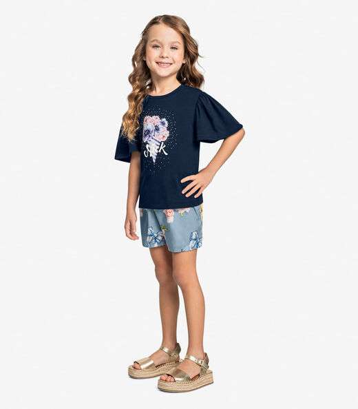 Blusa Infantil Feminina Trick Nick Azul