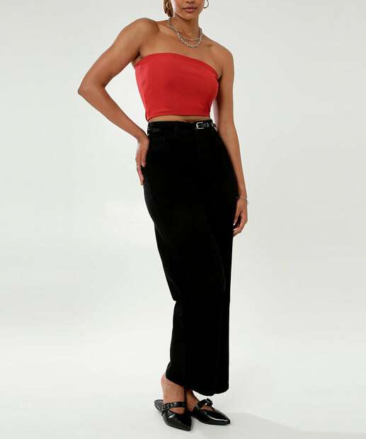 Blusa Cropped Feminina Canelada Tomara Que Caia Marisa