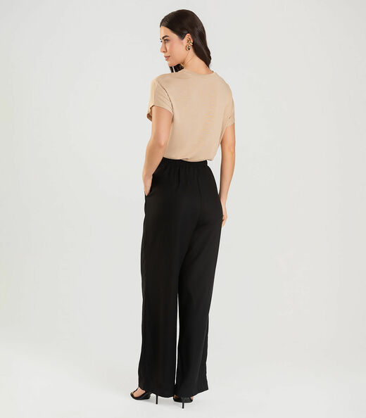 Calça Pantalona Feminina Dianna Preto