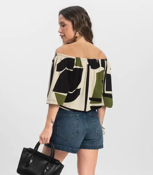 Blusa Feminina Ciganinha Infinita Cor Preto