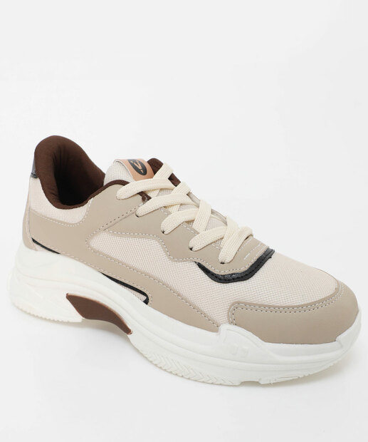 Image_Tênis Feminino Casual Recorte Off White