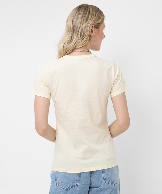 Camiseta Feminina Estampada Marisa Bege
