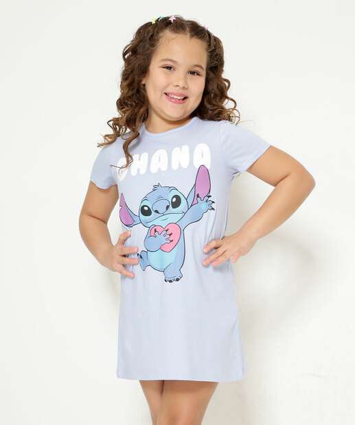 Camisola Infantil Estampa Stitch Disney Tam 4 a 10  