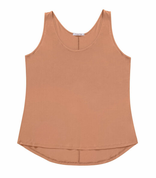 Regata Feminina Plus Size Secret Glam Marrom