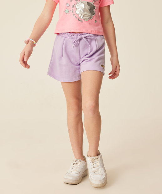 Short Infantil Moletinho Clochard Tam 4 a 10