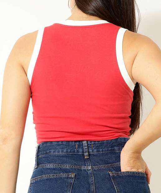 Blusa Cropped Feminina Estampa Frontal Marisa