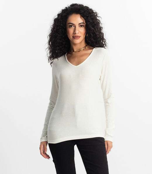 Image_Blusa Manga Longa Em Ribana Canelada Rovitex Bege