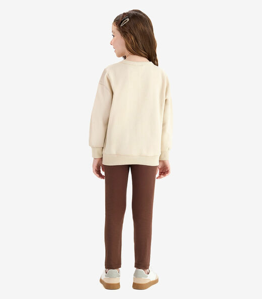 Conjunto Blusão Com Legging Molecotton Rovi Kids Bege