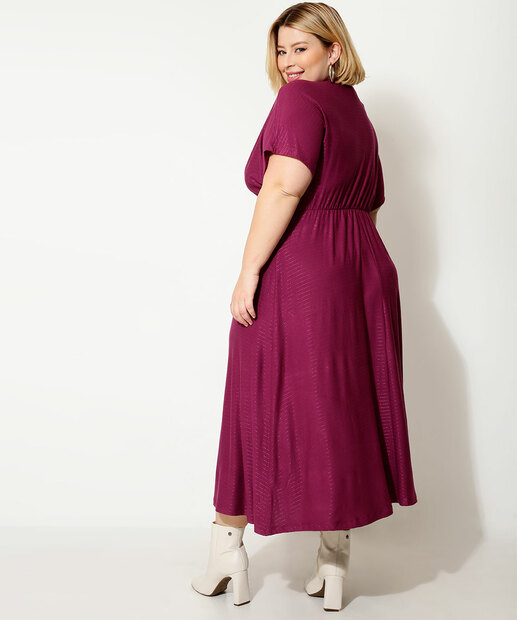 Vestido Plus Size Feminino Midi Amarração Marisa