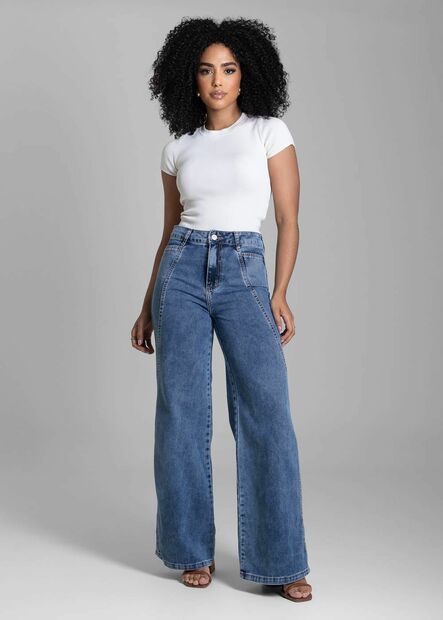 Calça Jeans Sawary Wide Leg - 282975