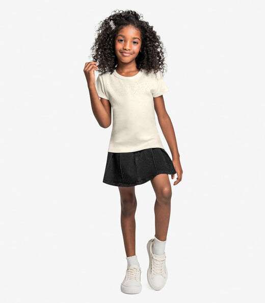 Blusa Infantil Em Ribana Trick Nick Bege