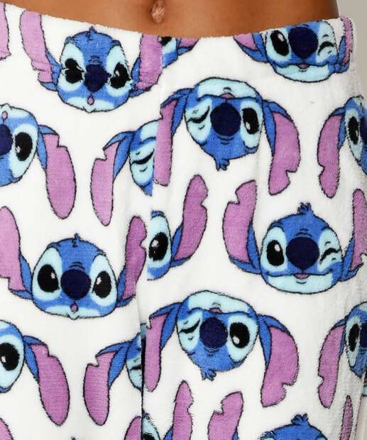 Pijama Feminino Fleece Stitch Manga Longa Disney