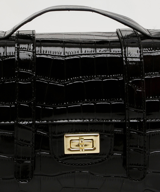 Bolsa Transversal Feminina Croco Verniz Marisa