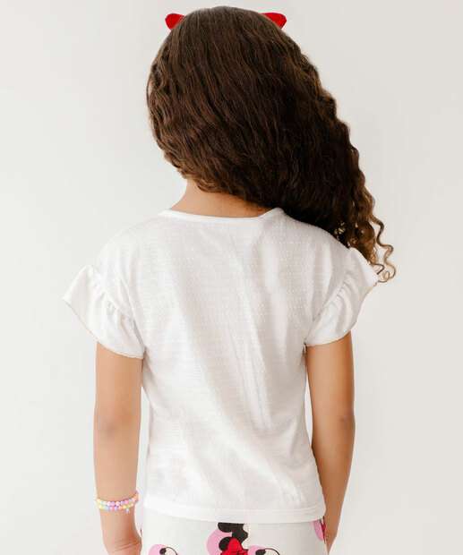 Camiseta Infantil Minnie Tam 4 a 10