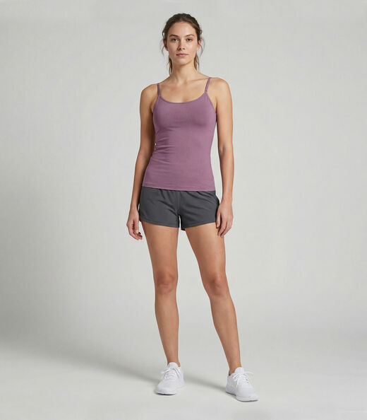 Blusa Regata Em Poliamida Com Bojo Sea Surf Rosa