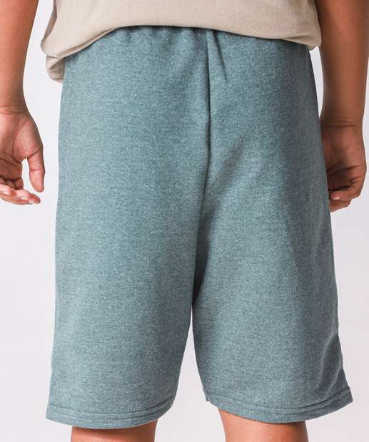 Bermuda Juvenil Moletom Mescla Marisa Tam 10 a 16 Verde