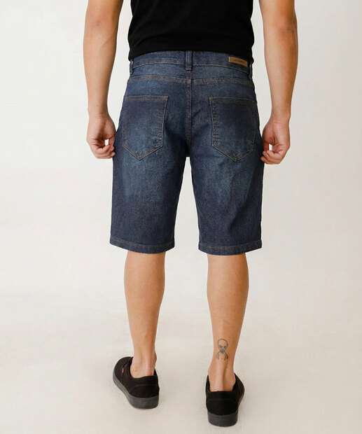 Bermuda Masculina Jeans Bolsos Jeans Azul