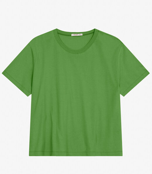 Blusa Manga Curta Plus Size Secret Glam Verde
