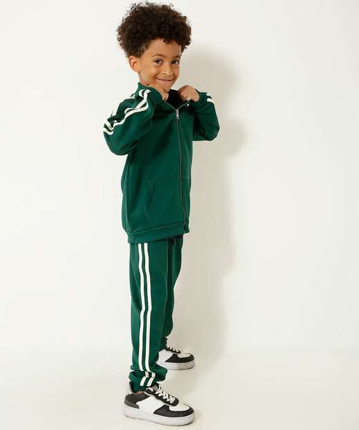 Conjunto Infantil Helanca Listras MR Tam 4 a 10