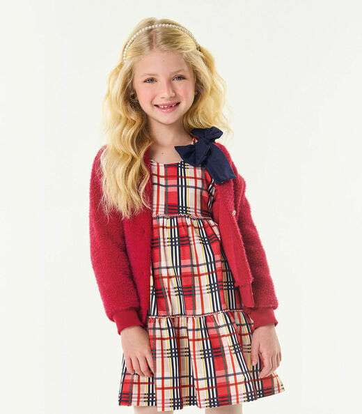 Cardigan Infantil Feminino Trick Nick Vermelho