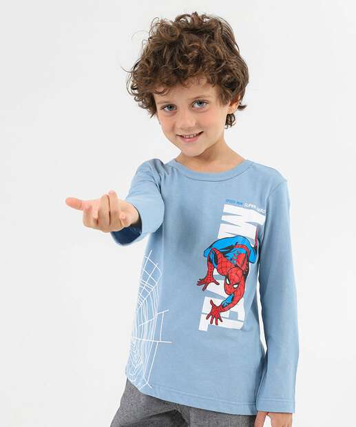 Image_Camiseta Infantil Homem Aranha Marvel Tam 4 a 10 Azul