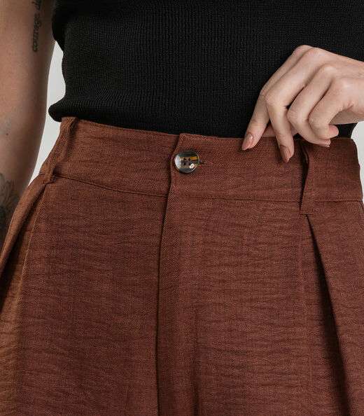 Shorts Feminino em Tecido Dianna Marrom
