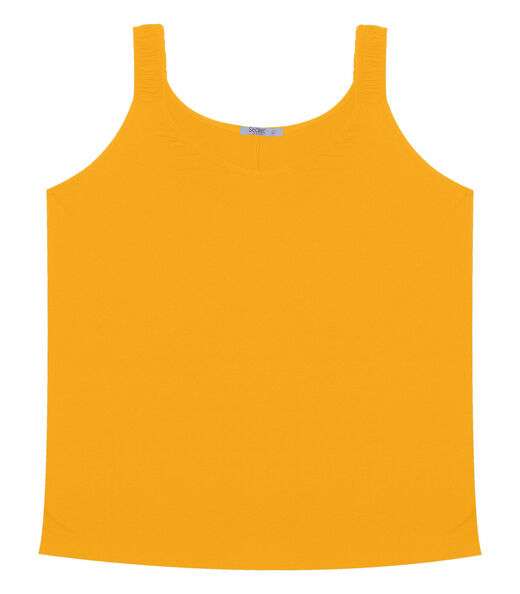 Blusa De Alça Feminina Plus Size Secret Glam Amarelo