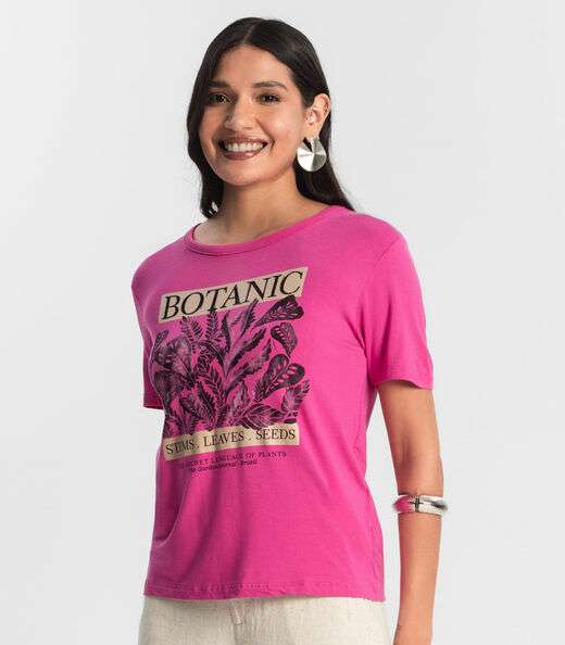 Blusa T- Shirt Feminina Rovitex Rosa