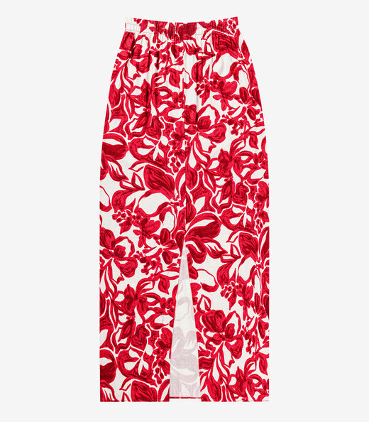 Saia Longa em Linho Feminina Endless Vermelho