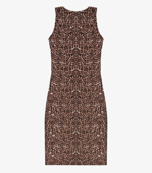 Vestido Midi Em Viscose Creponada Infinita Cor Marrom