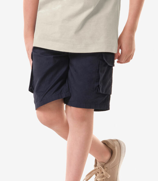 Conjunto Infantil Camiseta Com Bermuda Trick Nick Bege