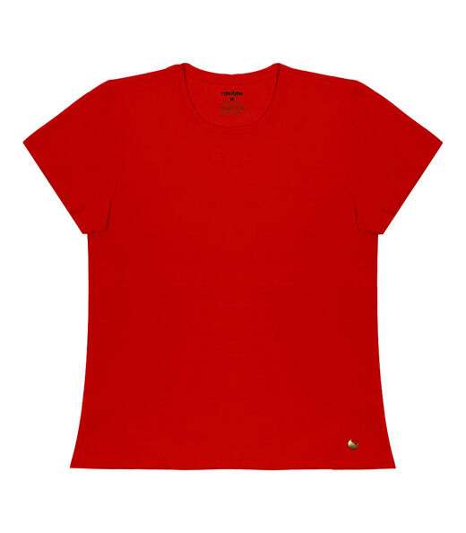 Blusa Feminina Cotton Leve Básica Rovitex Vermelho