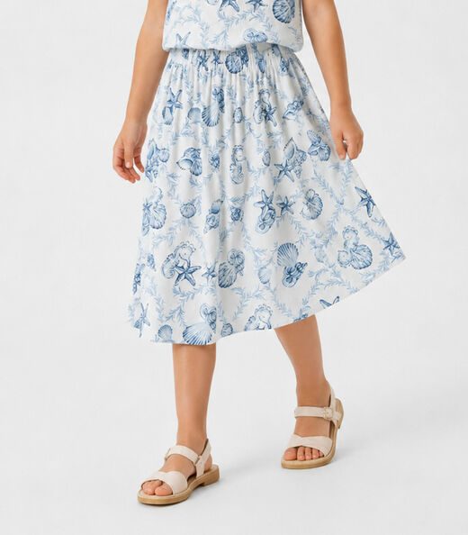 Conjunto Infantil Feminino Saia e Regata Select Bege