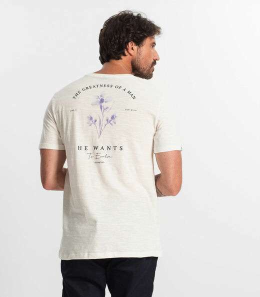 Camiseta Masculina Diametro Bege