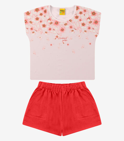 Image_Conjunto Blusa com Shorts Menina Rovi Kids Rosa