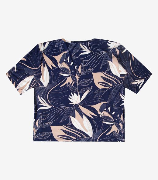 Blusa Feminina Estampada Infinita Cor Azul