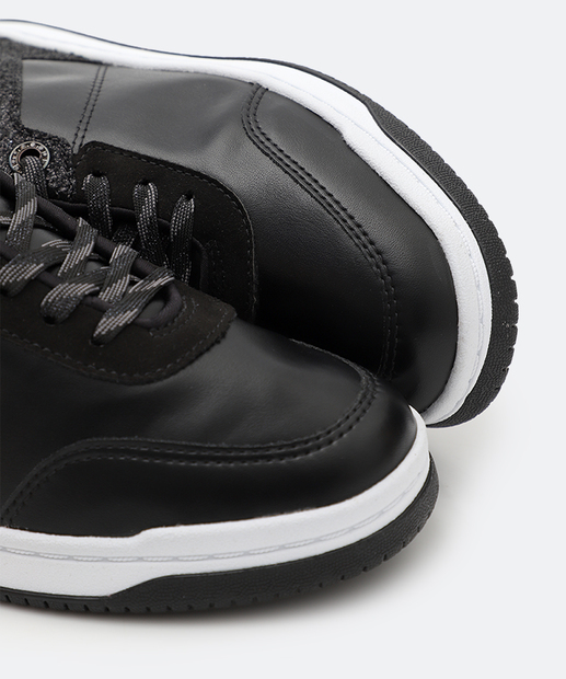 Tênis Feminino Casual Recorte Ramarim Preto