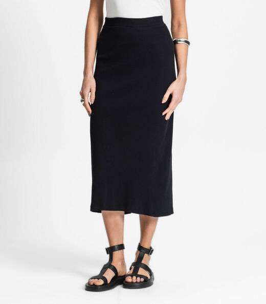 Saia Midi De Ribana Feminina Endless Preto