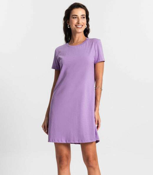 Vestido Meia Malha 30 Básica KO Roxo