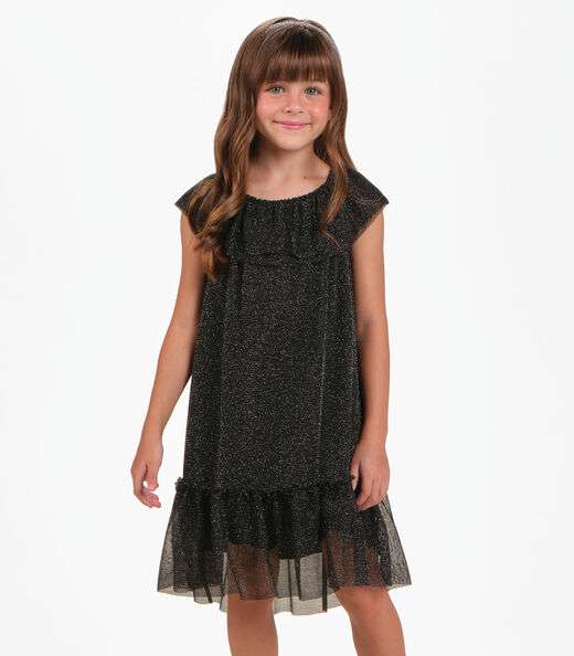 Image_Vestido Tule Shine e Cotton Leve Trick Nick Preto