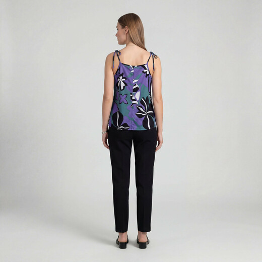 Blusa De Alça De Laço Infinita Cor Cinza