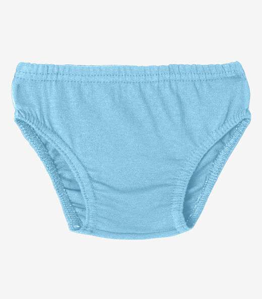 Kit 3 Cuecas Slip Infantil Em Algodão Select Azul