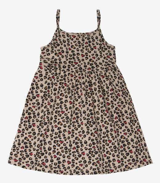 Image_Vestido Infantil Estampado de Alcinha Bju Kids Marrom
