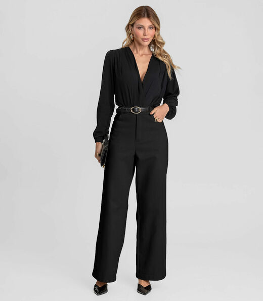 Image_Calça Pantalona Feminina em Sarja Dianna Preto