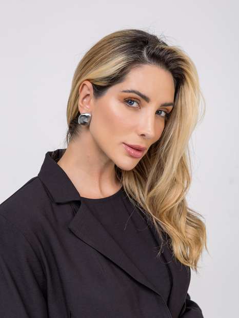 Image_Brinco Semijoia Orgânico  Acetinado Em Ródio Branco