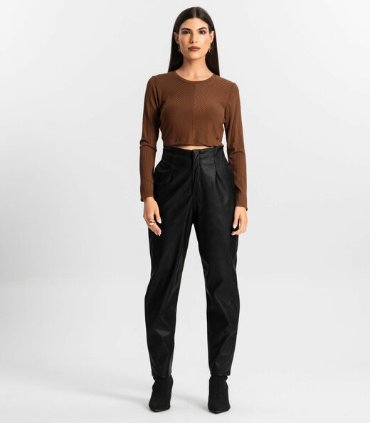 Blusa Feminina Manga Longa Endless Marrom